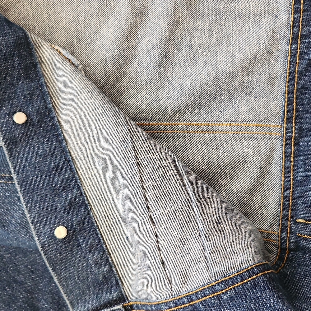 Vintage 1970s Lee‎ Sanfor Set Denim Jacket Patched - Picture 4 of 9